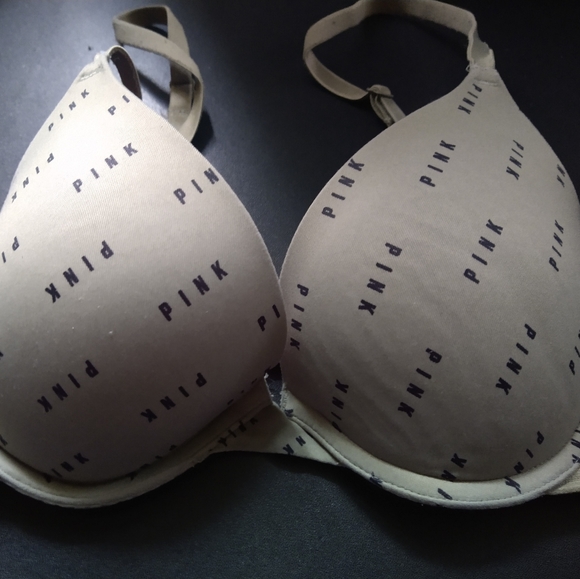 PINK Victoria's Secret 32C Women's Bra Wear Everywhere Push-Up Green - Picture 2 of 9